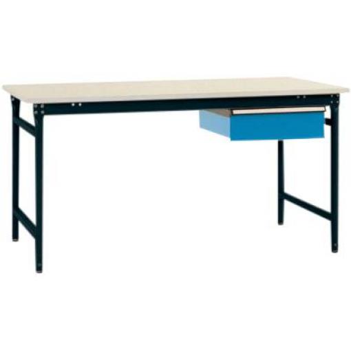 Manuflex BB5241.7016 Kompletní servírovací stolek základní stacionárně s Melamin-Platte + jednotlivé zásuvky, Šxhxv: 1250 x 800 x 780 mm antracitová