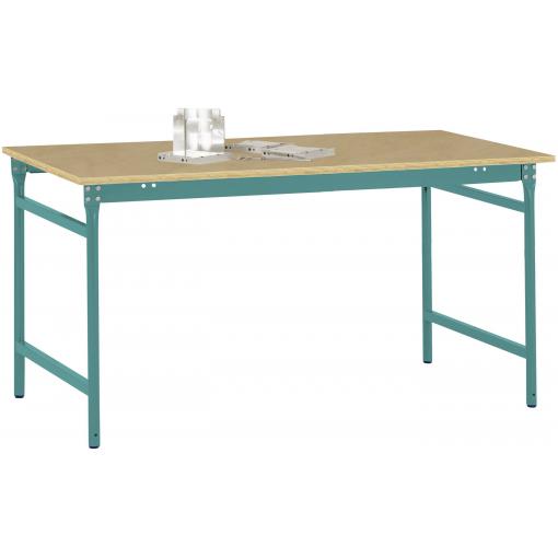 Manuflex BB3015.5021 Servírovací stolek základní stacionárně s multiplex stolní deska ve vodní modrá RAL 5021, Šxhxv: 1000 x 600 x 780 mm vodní modrá