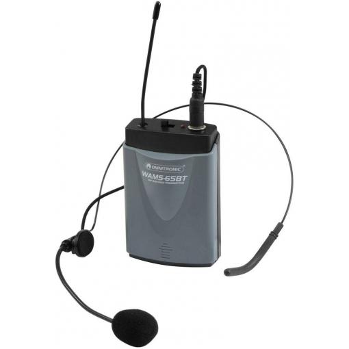 headset sada bezdrátového mikrofonu Omnitronic WAMS-65BT Druh přenosu:bezdrátový
