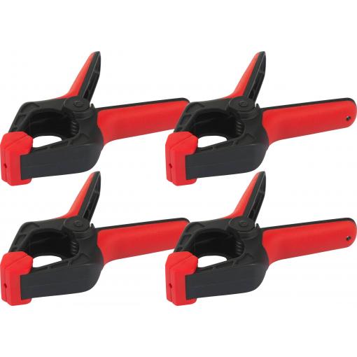 Pružinová svorka 45 mm 6 kg, 4 ks TOOLCRAFT 2226761 Rozpětí (max.):45 mm Vnější délka: 115 mm Délka vyložení:50 mm
