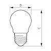 LED žárovka Philips FILAMENT Classic E27 4,3W 2700K 230V P45 FR  P706473