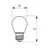 LED žárovka Philips FILAMENT Classic E27 2W 2700K 230V P45 CL   P574157