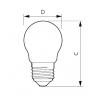 LED žárovka Philips FILAMENT Classic E27 2,2W 2700K 230V P45 FR  P706459