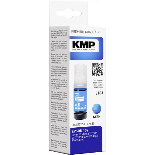 KMP Ink refill náhradní Epson 102, T03R2 kompatibilní azurová 70 ml E183 1642,0003