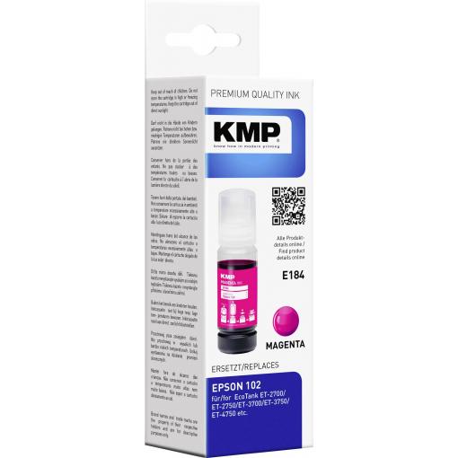 KMP Ink refill náhradní Epson 102, T03R3 kompatibilní purppurová 70 ml E184 1642,0006
