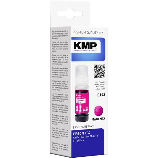 KMP Ink refill náhradní Epson 104, T00P3 kompatibilní purppurová 70 ml E193 1648,0006