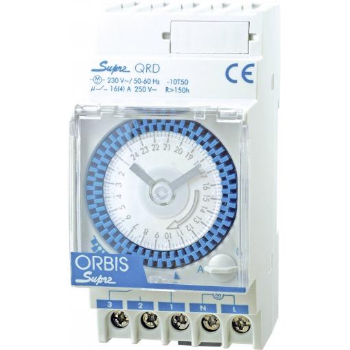 ORBIS Zeitschalttechnik SUPRA QRS 230V časovač na DIN lištu, OB290332N, analogový, 1 x přepínač
