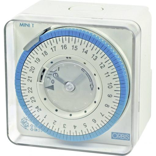 ORBIS Zeitschalttechnik MINI T-D 230 V časovač na omítku, OB251032, analogový, 1 x přepínač