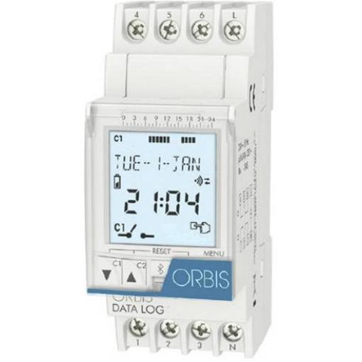 ORBIS Zeitschalttechnik DATA LOG 230 V časovač na DIN lištu, OB174012, digitální, 1 x přepínač