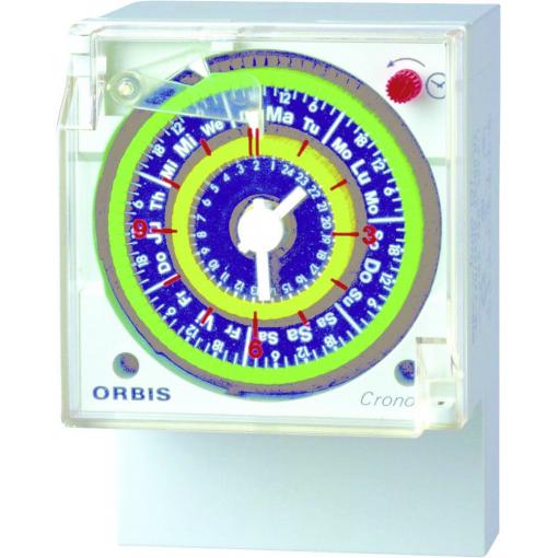 časovač na omítku ORBIS Zeitschalttechnik CRONO QRD 230 V OB050623, analogový, 1 x přepínač