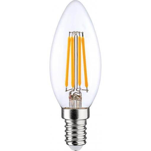 LightMe LM85336 LED Energetická třída (EEK2021) E (A - G) E14 svíčkový tvar 6.5 W = 60 W teplá bílá (Ø x d) 35 mm x 97 mm nestmívatelné, vlákno 1 ks