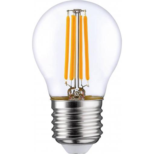 LightMe LM85338 LED Energetická třída (EEK2021) F (A - G) E27 klasická žárovka 6.5 W = 60 W teplá bílá (Ø x d) 45 mm x 77 mm vlákno, nestmívatelné 1 ks