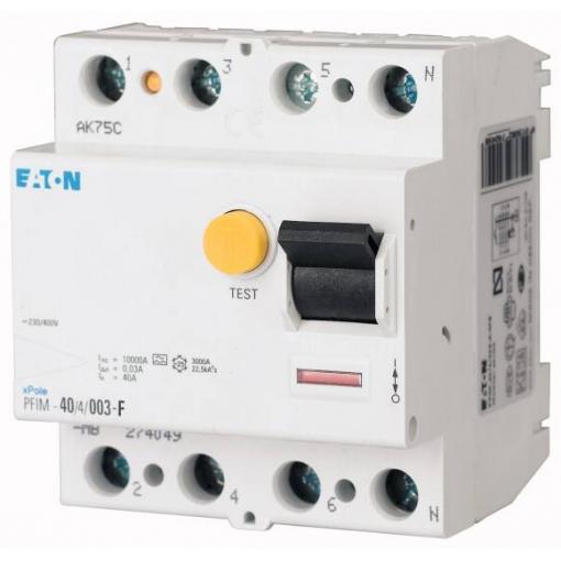 Eaton 187456 PFIM-40/4/003-G/F proudový chránič pro smíšené frekvence G/F 4pólový 40 A 0.03 A 230 V