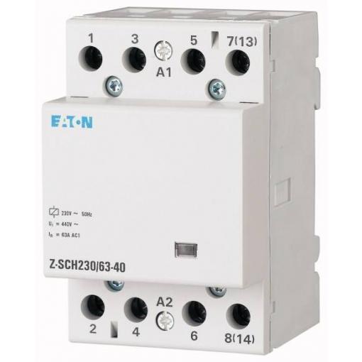 Eaton Z-SCH230/63-04 instalační stykač Jmenovité napětí: 230 V, 240 V Spínací proud (max.): 63 A 4 rozpínací kontakty 1 ks