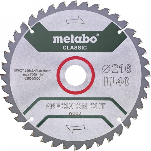 Metabo PRECISION CUT WOOD CLASSIC 628653000 pilový kotouč 216 x 30 x 1.6 mm Počet zubů (na palec): 30 1 ks