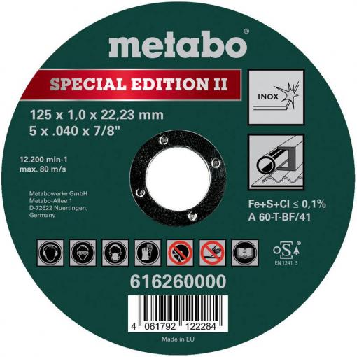 Metabo SPECIAL EDITION II 616260000 řezný kotouč rovný 125 mm 1 ks
