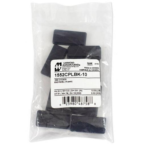 Hammond Electronics 1552CPLBK-10 pouzdro plast ABS černá (d x š x v) 51 x 76 x 16 mm 10 ks
