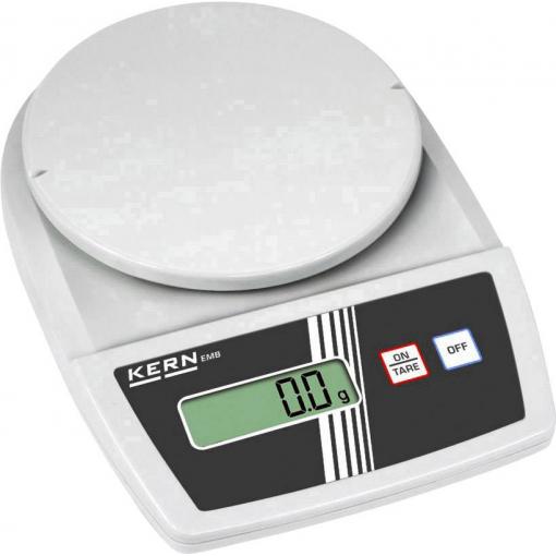 Kern EMB 1000-2+C Školní váha EMB 1000-2+C Kalibrováno dle (DAkkS) Max. váživost 1 kg Rozlišení 0.01 g na baterii bílá