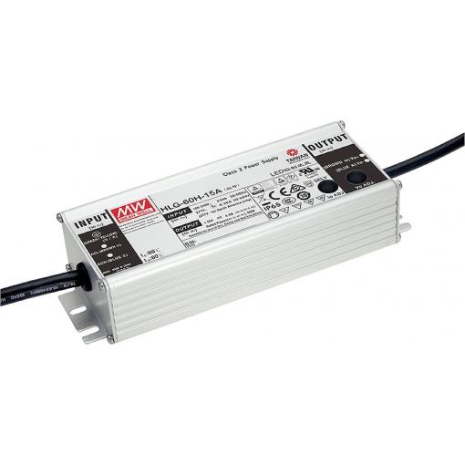 MEAN WELL LED Treiber LED driver konstantní napětí, konstantní proud 60 W 2.5 A 24 V/DC montáž na nehořlavém povrchu , outdoorový , schválení nábytku , PFC