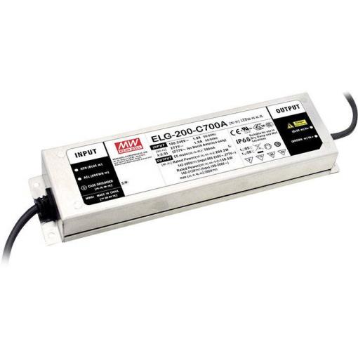 MEAN WELL LED Treiber LED driver konstantní proud 200.2 W 700 mA 142 - 286 V/DC Dali , montáž na nehořlavém povrchu , schválení nábytku , outdoorový , PFC
