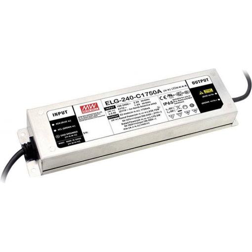 MEAN WELL LED Treiber LED driver konstantní proud 240.1 W 350 - 700 mA 172 - 343 V/DC montáž na nehořlavém povrchu , schválení nábytku , outdoorový , PFC