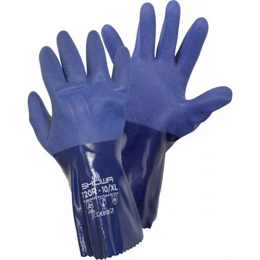Showa 4706 720R Gr. L nylon, nitril rukavice pro manipulaci s chemikáliemi Velikost rukavic: 9, L CAT III 1 pár