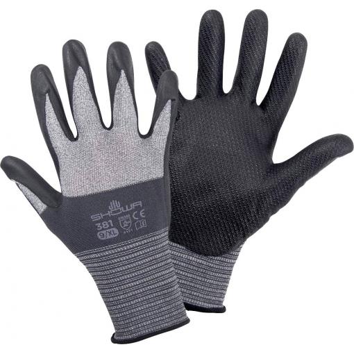 Showa 4704 XL 381 Gr.XL Elastanová vlákna , nitril montážní rukavice Velikost rukavic: 9, XL EN 388 CAT II 1 pár