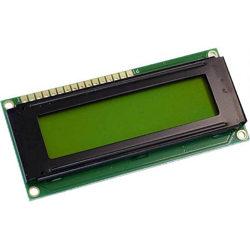 Display Elektronik LCD displej žlutozelená 16 x 2 Pixel (š x v x h) 80 x 36 x 7.6 mm