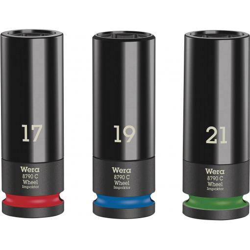 Wera Wheel Impaktor C Set 1 sada nástavců pro nástrčný klíč, 1/2 , 3dílná, 05004595001