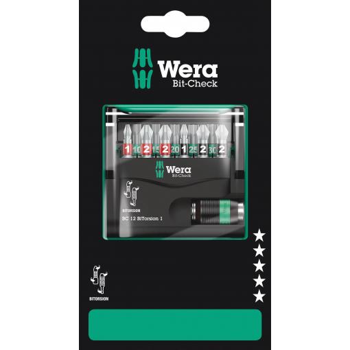 Wera Bit-Check 12 BiTorsion 1 SB 05136385001 sada bitů, 1/4 (6,3 mm), 1/4