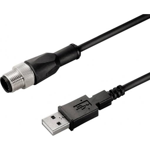 Weidmüller SAIL-M12G-USB-1.0U datový zástrčkový konektor pro senzory - aktory, upravený, 2556580000, piny: 4, 1.00 m, 1 ks