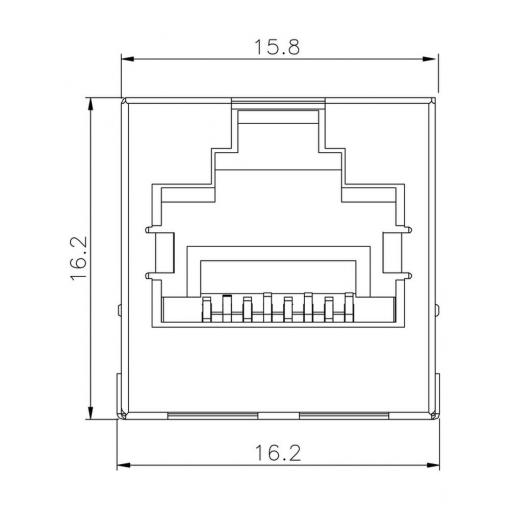 Weidmüller RJ45C6 T1V 3.0N4N TY 2626050000 zásuvka Počet pólů 8 černá 160 ks