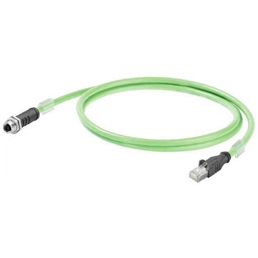 Weidmüller IE-C6EL8UG0002U40XSH-E datový zástrčkový konektor pro senzory - aktory, upravený, 2124020002, piny: 8, 0.20 m, 1 ks