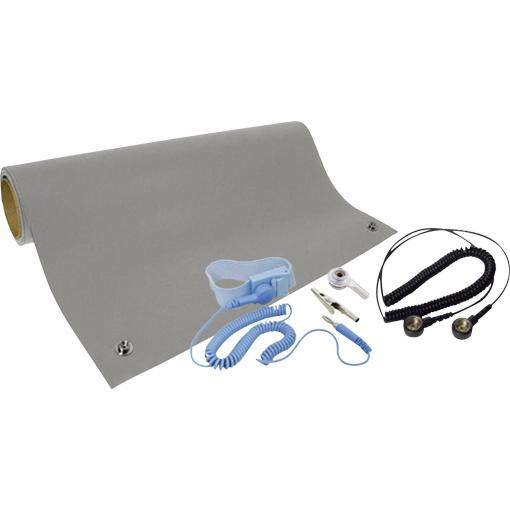 Quadrios sada ESD podložky na stůl šedá (d x š) 1200 mm x 600 mm