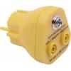 Quadrios ESD zemnicí konektor zásuvka, banánková zdířka , tlačítko 10 mm
