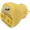 Quadrios ESD zemnicí konektor zásuvka, banánková zdířka , tlačítko 10 mm