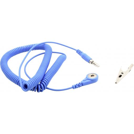 Quadrios ESD zemnicí kabel 1.80 m tlačítko 4 mm , zástrčka, krokosvorka