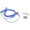 Quadrios ESD zemnicí kabel 1.80 m svorka, tlačítko 10 mm, zástrčka, krokosvorka