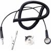 Quadrios ESD zemnicí kabel 3.00 m svorka, tlačítko 10 mm, zástrčka, krokosvorka