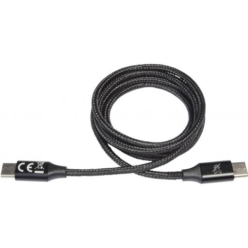 ProCar Nabíjecí kabel USB USB 2.0 USB-C ® zástrčka 1.00 m černá flexibilní provedení 52009000