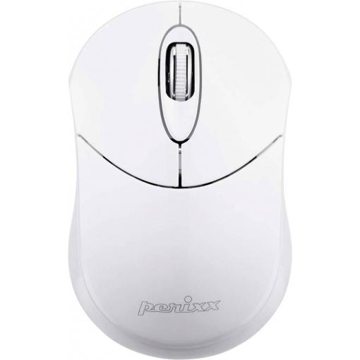 Perixx PERIMICE-802 W optická myš, přenos Bluetooth®, 3 tlačítko, 1000 dpi, bílá