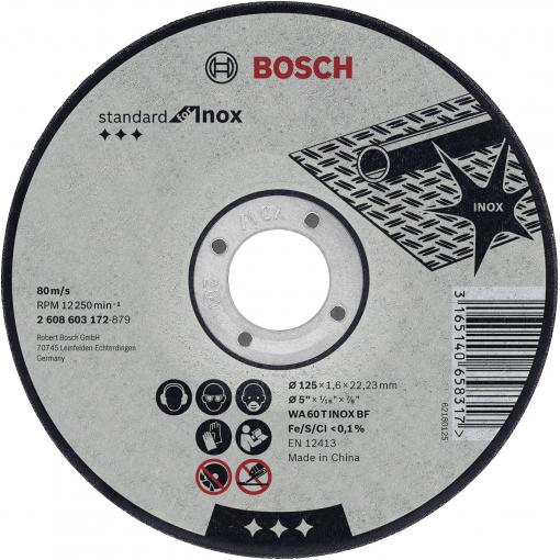 Bosch Accessories 2608603172 2608603172 řezný kotouč rovný 125 mm 1 ks ocel