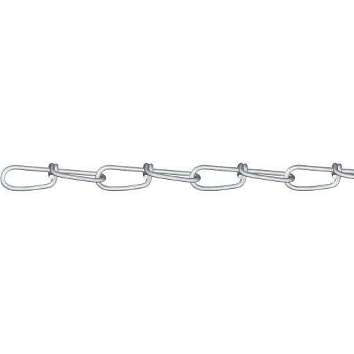 dörner + helmer 156151 uzlový řetěz stříbrná ocel galvanizováno zinkem 30 m