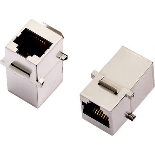 encitech 3101-8821 Konektor RJ45 Cat 5 2101-0115-01 dvojitá spojka Počet pólů 8P8C černá 1 ks