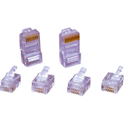 encitech RJ458P8CR Konektor RJ45 6510-0104-01 zástrčka, rovná Počet pólů 8P8C transparentní 1 ks