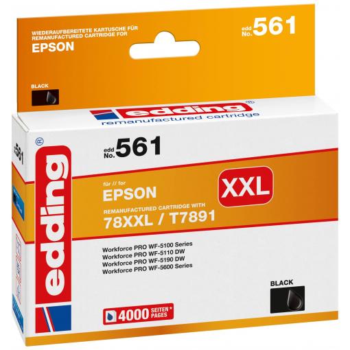Edding Ink náhradní Epson 78XXL, T7891 kompatibilní černá EDD-561 18-561
