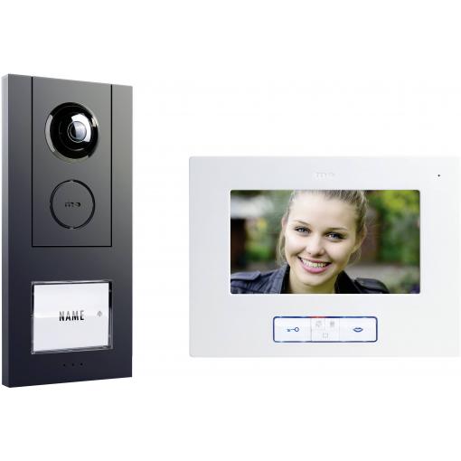 m-e modern-electronics VISTUS VD ALU-6710 A kabelový domovní video telefon antracitová, 41175