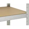 TOOLCRAFT 2265279 regál na těžké předměty, (š x v x h) 90 x 1.8 x 45 cm, kov, MDF, dřevěná podlaha, pozinkovaná, stříbrná