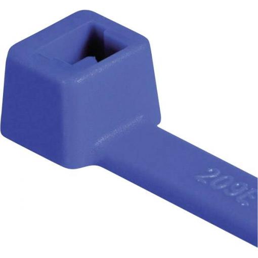 HellermannTyton 111-03008, T30R-PA66-BU, stahovací pásky, 3.50 mm, 150 mm, modrá, odolná vůči povětrnostním vlivům, 100 ks