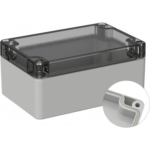 TRU COMPONENTS TC-9065456 Venkovní kryt 120 x 80 x 55 polykarbonát šedobílá (RAL 7035) 1 ks